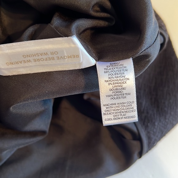 LOFT pencil skirt black textured back zipper M lined knee length straight - Picture 8 of 11